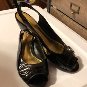 Antonio Melani black sling back heels - size 7.5